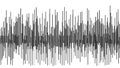 Abstract Sound Waveform - Black and White Digital Art Royalty Free Stock Photo