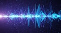 Abstract Sound Waveform Digital Visualization Blue Purple Digital Art Audio Spectrum Royalty Free Stock Photo