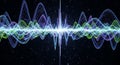 Abstract Sound Waveform Spectrum - Digital Audio Visualization Royalty Free Stock Photo