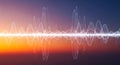 Abstract Sound Waveform With Sunset Gradient Background Royalty Free Stock Photo