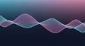 Abstract Sound Waveform Visualization with Gradient Background Royalty Free Stock Photo