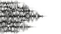 Abstract Sound Waveform Visualization on White Background Royalty Free Stock Photo