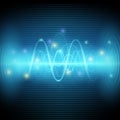 Abstract sound waves, Blue light music Equalizer vector design