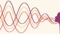 Abstract Sound Waves: Dynamic Audio Frequency Design, vector design Generative AI Royalty Free Stock Photo