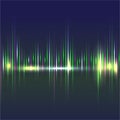 Abstract sound waves light equalizer green dark blue Royalty Free Stock Photo