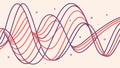 Abstract Sound Waves Multi-layer Vibrant Visualizer, vector design Generative AI Royalty Free Stock Photo