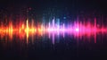 Abstract Soundwave Visualization with City Lights