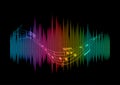Abstract soundwaves background