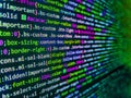 Abstract source code background. New technology revolution. Computer programming source code. Programming code abstract background Royalty Free Stock Photo