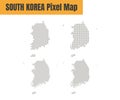Abstract South Korea Map with Dot Pixel Spot Modern Concept Design Isolated on White Background Vector illustration Royalty Free Stock Photo