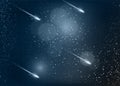 Abstract space background with comets Royalty Free Stock Photo