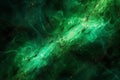 Abstract space background, -generated image, green nebula