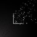 Abstract space background. Minimalist cosmos concept vector illustration. Black color science background. Digital data