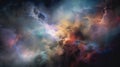 Abstract space background with nebula, stars and galaxies in outer space. Royalty Free Stock Photo