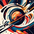 Abstract space background with planets, stars and nebula. Vector illustration AI Generated Royalty Free Stock Photo