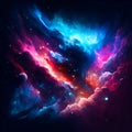 Abstract space background with stars and nebula. Vector Illustration. generative AI Royalty Free Stock Photo