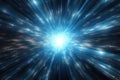 Abstract space blue burst glowing energy light explosion background shine background Royalty Free Stock Photo