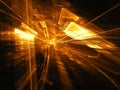 Abstract golden space background - digitally generated image