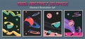 1980s Abstract Space Vector Illustrations