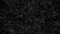 Abstract space of moving sharp triangles. Animation. Dark sharp triangles cutting through space. Broken mirror space of