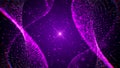 Abstract Space Purple Shiny Blurry Focus Left And Right Vertical Swirl Wave Dotted Lines Sparkle Dust And Optical Light Royalty Free Stock Photo