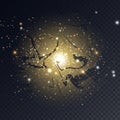 Abstract space star background. Sparkling magic dust particles. Vector illustration.
