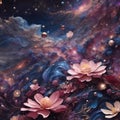 Abstract Space-Themed Art. Abstractive Space Illustration. Cosmic Abstract Artwork.