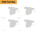 Abstract Spain Map with Dot Pixel Spot Modern Concept Design Isolated on White Background Vector illustration