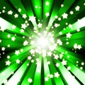 Abstract sparkle star green background