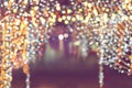 Abstract bokeh light of festive party for holiday, glitter christmas lights background Royalty Free Stock Photo