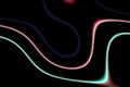 Abstract phosphorescent red blue pink fluid lines, texture, hypnotic blurred creative design Royalty Free Stock Photo