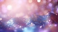 Abstract sparkling de-focused glitter silver, purple, blue lights background Royalty Free Stock Photo