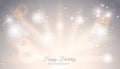 Abstract sparkling light magic horizontal background. Glow bright festive fantasy banner with rays sparks ligh effect Royalty Free Stock Photo