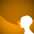 Abstract speaker silhouette Royalty Free Stock Photo