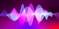 Abstract speaking sound wave lines illustration background. Royalty Free Stock Photo