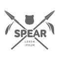 Abstract spear label