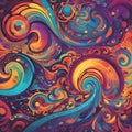 Abstract Spectacle: Swirling Vibrance Royalty Free Stock Photo