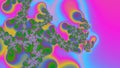 Abstract spectral fractal rainbow swirl. Psychedelic colorful background