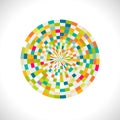 Abstract spectrum circle with creative geometric pattern