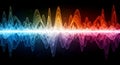 Abstract Spectrum Sound Waveform, Vibrant Colors, Digital Audio Visualization Royalty Free Stock Photo