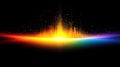 Abstract Spectrum of Vibrant Colors Exploding Upd in a Dark, Mysterious Void Royalty Free Stock Photo