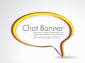 Abstract speech banner