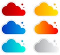 Abstract speech bubbles in the shape of clouds Royalty Free Stock Photo