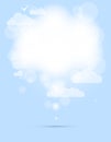 Abstract speech white shining cloud