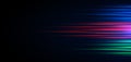 Abstract speed blue, green,red light horizontal movement pattern motion blur on black background Royalty Free Stock Photo