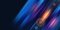 Abstract speed cyber flow. High tech background. Stripes, strings, rays Royalty Free Stock Photo