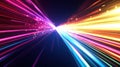 Abstract speed light lines creating colorful data stream Royalty Free Stock Photo