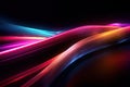 Abstract Speed light trails effect path, fast moving neon futuristic technology background, future virtual reality, motion effect Royalty Free Stock Photo