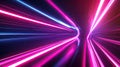 Abstract speed light trails passing through digital tunnel Royalty Free Stock Photo