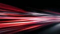 Abstract Speed Light Trails Red White Black Background AI Generated ai generated Royalty Free Stock Photo